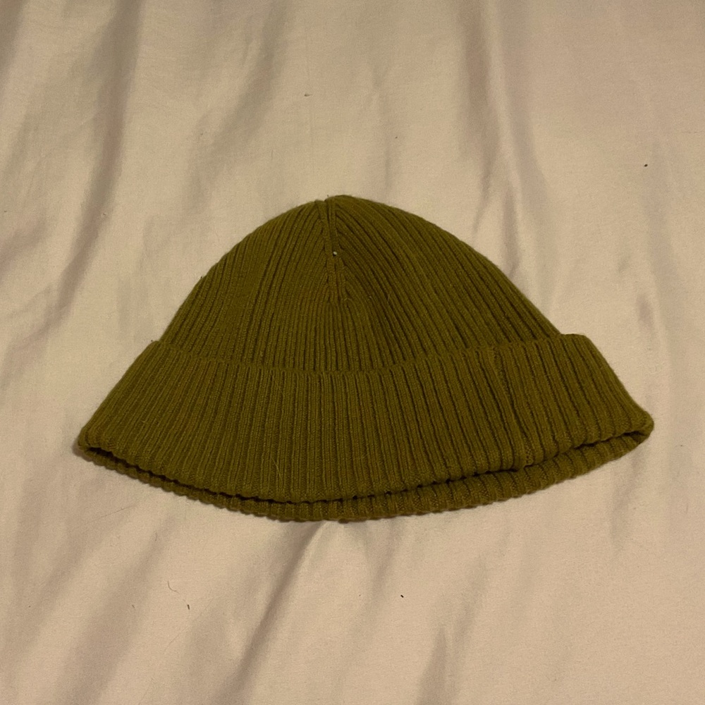 Mustard Ribbed Beanie - Picture 2 of 3